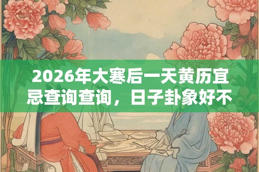 2026年大寒后一天黄历宜忌查询查询，日子卦象好不好？