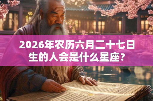 2026年农历六月二十七日生的人会是什么星座？