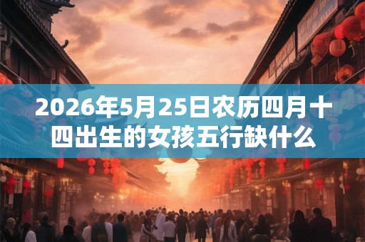 2026年5月25日农历四月十四出生的女孩五行缺什么