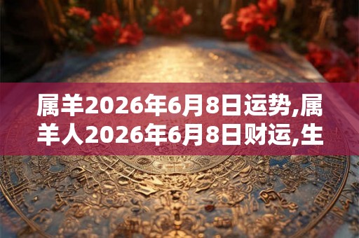 属羊2026年6月8日运势,属羊人2026年6月8日财运,生肖羊2026年6月8日运势