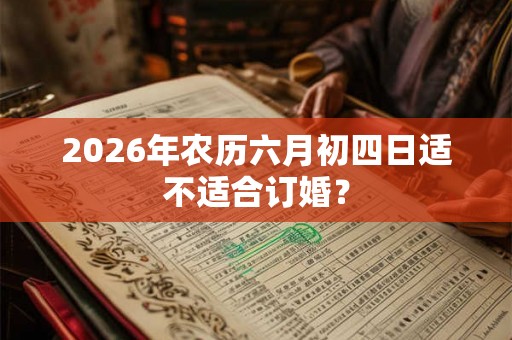 2026年农历六月初四日适不适合订婚？