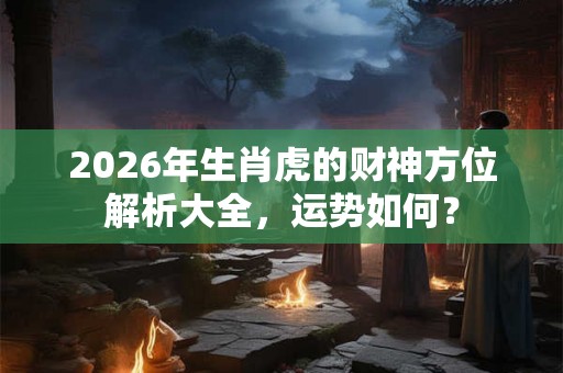 2026年生肖虎的财神方位解析大全，运势如何？