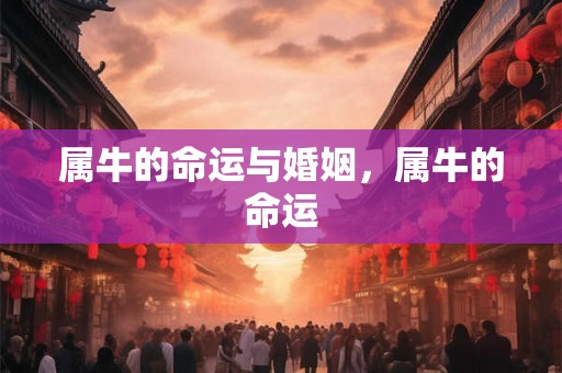 属牛的命运与婚姻,属牛的命运 属牛的命运与婚姻,属牛的命运