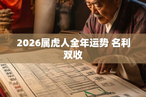 2026属虎人全年运势 名利双收