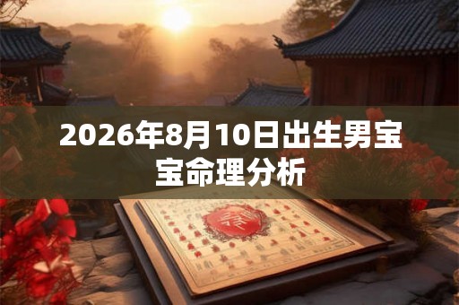 2026年8月10日出生男宝宝命理分析