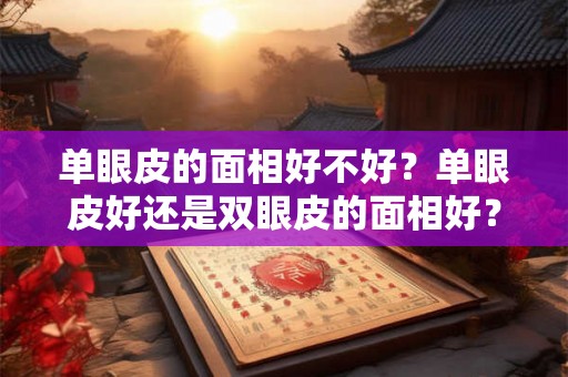 单眼皮的面相好不好？单眼皮好还是双眼皮的面相好？