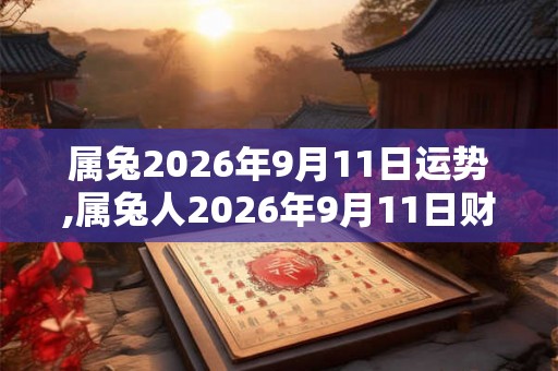 属兔2026年9月11日运势,属兔人2026年9月11日财运,生肖兔2026年9月11日运势