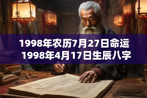 1998年农历7月27日命运  1998年4月17日生辰八字