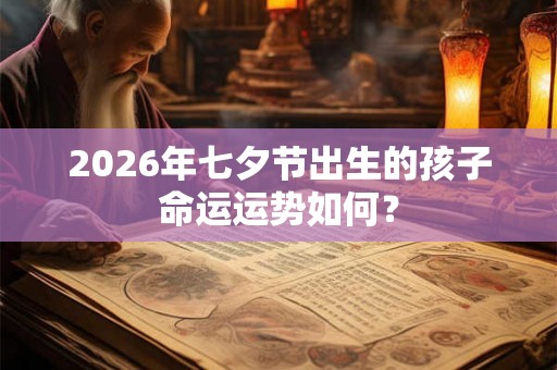 2026年七夕节出生的孩子命运运势如何？