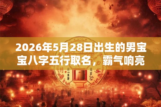 2026年5月28日出生的男宝宝八字五行取名，霸气响亮的名字大全