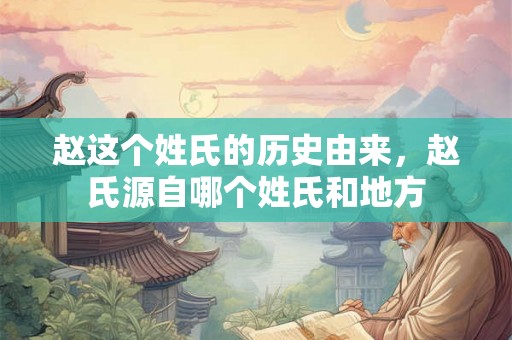 赵这个姓氏的历史由来，赵氏源自哪个姓氏和地方