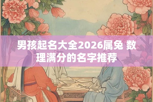 男孩起名大全2026属兔 数理满分的名字推荐