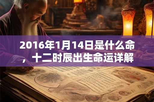 2016年1月14日是什么命，十二时辰出生命运详解