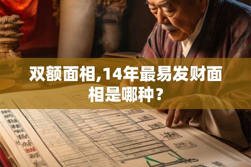 双额面相,14年最易发财面相是哪种？