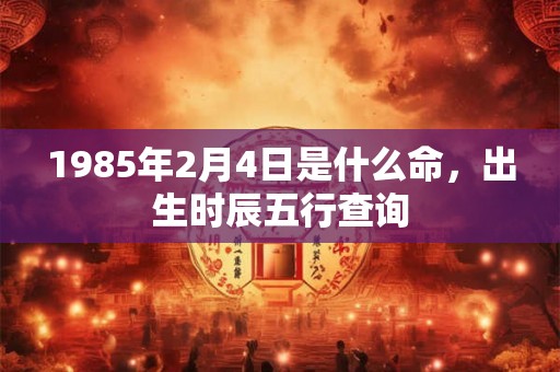 1985年2月4日是什么命，出生时辰五行查询