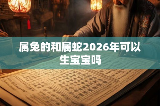 属兔的和属蛇2026年可以生宝宝吗 属兔的和属蛇2026年可以生宝宝吗