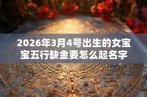 2026年3月4号出生的女宝宝五行缺金要怎么起名字