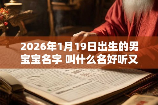 2026年1月19日出生的男宝宝名字 叫什么名好听又吉利 2026年1月19日出生的男宝宝名字 叫什么名好听又吉利