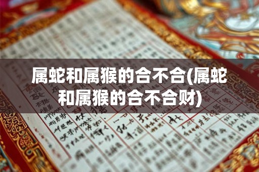 属蛇和属猴的合不合(属蛇和属猴的合不合财)