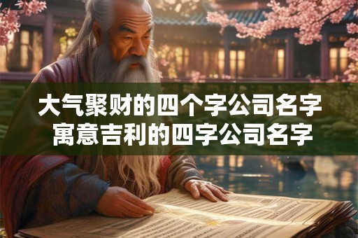 大气聚财的四个字公司名字 寓意吉利的四字公司名字