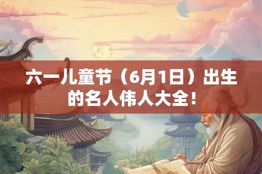 六一儿童节(6月1日)出生的名人伟人大全! 六一儿童节(6月1日)出生的名人伟人大全!