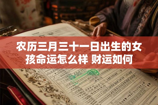 农历三月三十一日出生的女孩命运怎么样 财运如何