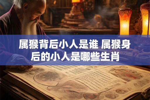 属猴背后小人是谁 属猴身后的小人是哪些生肖