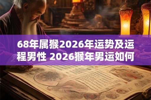 68年属猴2026年运势及运程男性 2026猴年男运如何