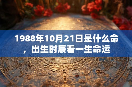 1988年10月21日是什么命，出生时辰看一生命运