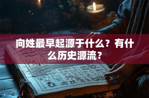 向姓最早起源于什么？有什么历史源流？