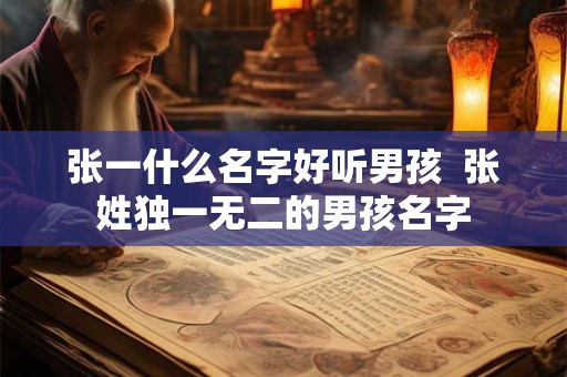 张一什么名字好听男孩  张姓独一无二的男孩名字