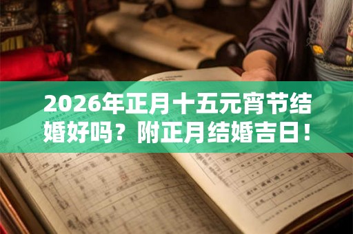 2026年正月十五元宵节结婚好吗？附正月结婚吉日！