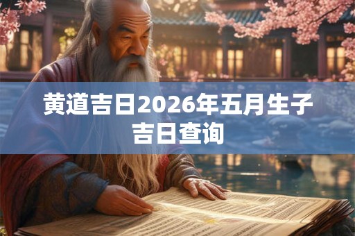 黄道吉日2026年五月生子吉日查询