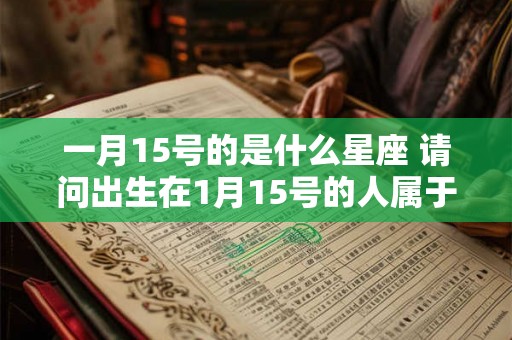 一月15号的是什么星座 请问出生在1月15号的人属于哪个星座