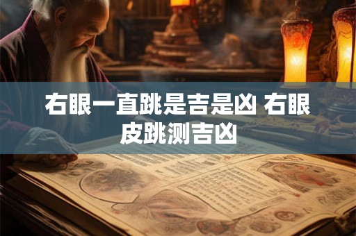 右眼一直跳是吉是凶 右眼皮跳测吉凶