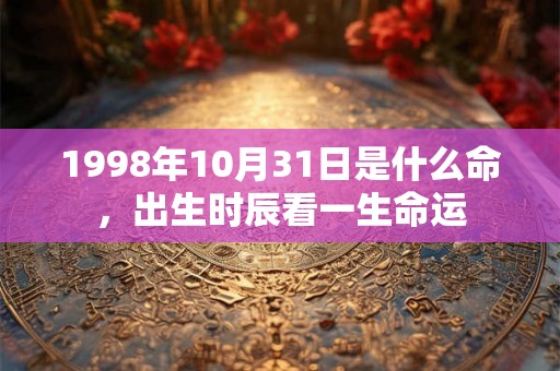 1998年10月31日是什么命，出生时辰看一生命运