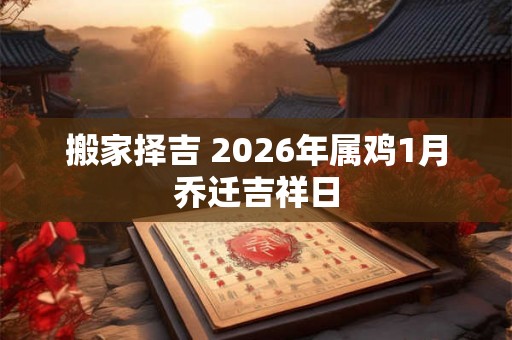 搬家择吉 2026年属鸡1月乔迁吉祥日