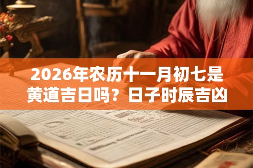 2026年农历十一月初七是黄道吉日吗？日子时辰吉凶如何？