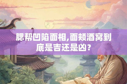 腮帮凹陷面相,面颊酒窝到底是吉还是凶? 腮帮凹陷面相,面颊酒窝到底是吉还是凶?