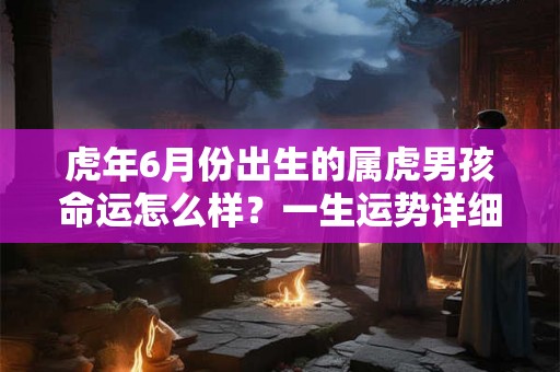 虎年6月份出生的属虎男孩命运怎么样？一生运势详细解析！