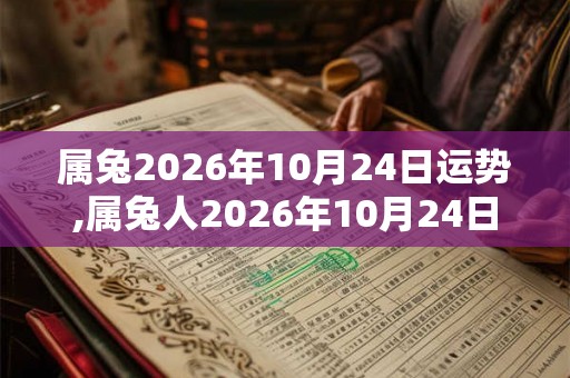 属兔2026年10月24日运势,属兔人2026年10月24日财运,生肖兔2026年10月24日运势 属兔2026年10月24日运势,属兔人2026年10月24日财运,生肖兔2026年10月24日运势