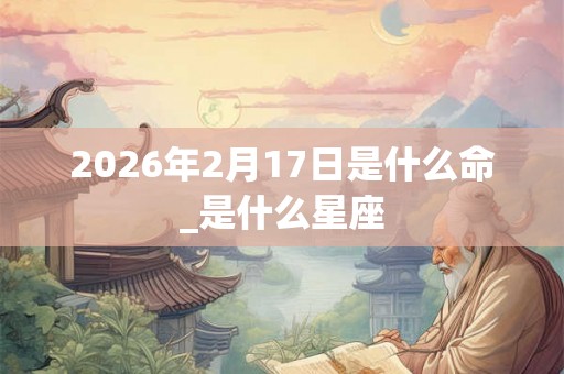 2026年2月17日是什么命_是什么星座