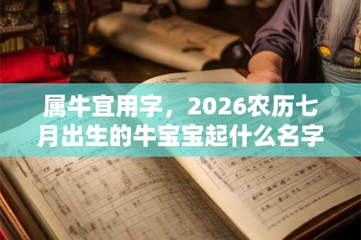 属牛宜用字，2026农历七月出生的牛宝宝起什么名字？