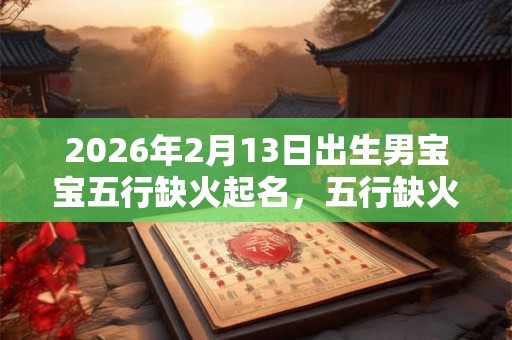 2026年2月13日出生男宝宝五行缺火起名，五行缺火起名用字推荐