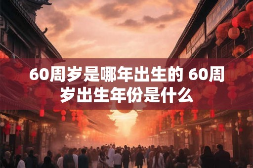 60周岁是哪年出生的 60周岁出生年份是什么