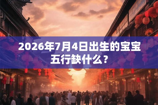 2026年7月4日出生的宝宝五行缺什么? 2026年7月4日出生的宝宝五行缺什么?