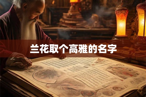 兰花取个高雅的名字