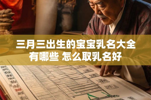三月三出生的宝宝乳名大全有哪些 怎么取乳名好 三月三出生的宝宝乳名大全有哪些 怎么取乳名好