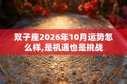 双子座2026年10月运势怎么样,是机遇也是挑战