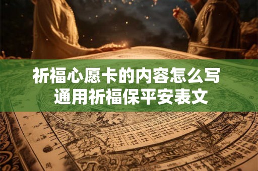 祈福心愿卡的内容怎么写  通用祈福保平安表文